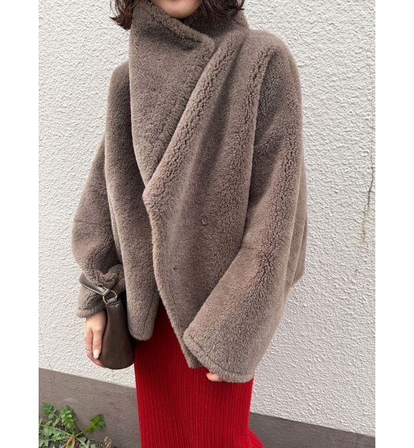 LAGUNAMOON「フェイクムートンスタンドカラーコート」|その他|