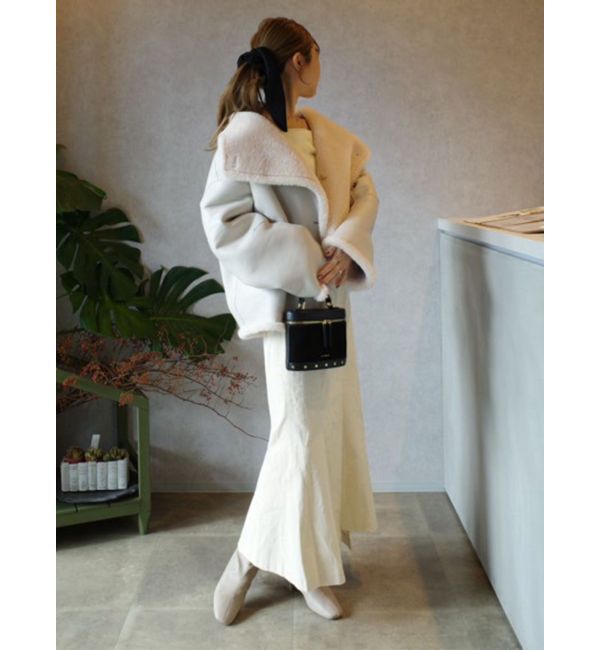 LAGUNAMOON「フェイクムートンスタンドカラーコート」|その他|