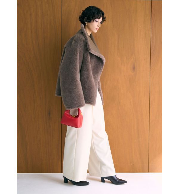 LAGUNAMOON「フェイクムートンスタンドカラーコート」|その他|