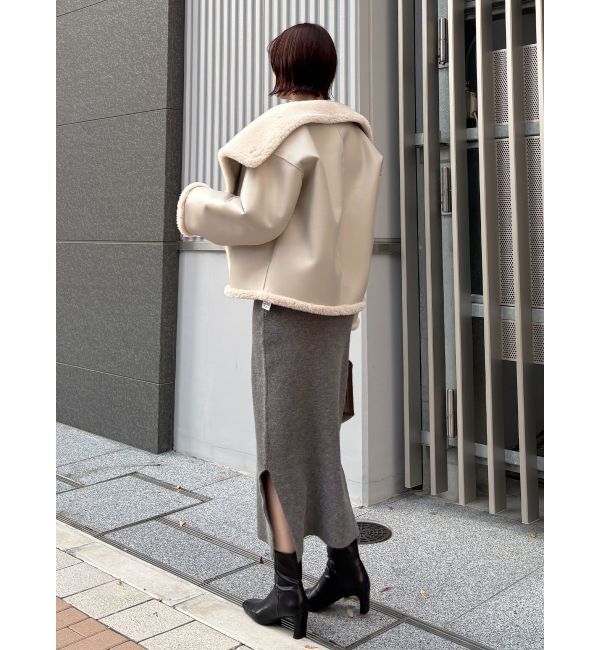 LAGUNAMOON「フェイクムートンスタンドカラーコート」|その他|