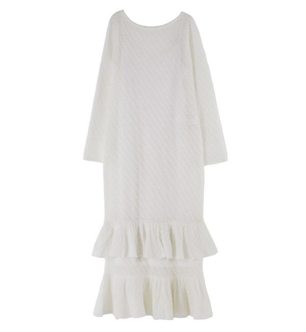 LAGUNAMOON「ニッティングパターンヘムフリルニットワンピース」|ワンピース|