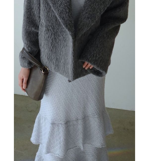 LAGUNAMOON「ニッティングパターンヘムフリルニットワンピース」|ワンピース|