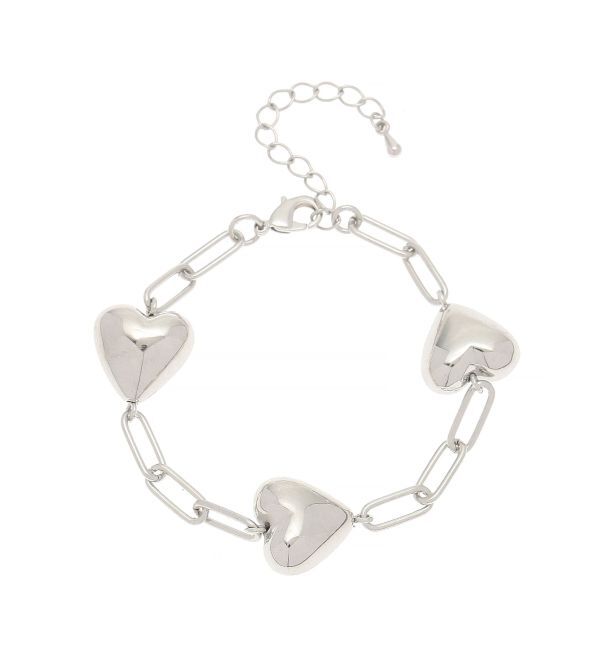 EVRIS「HEART MOTIFブレスレッド」|ブレスレット・バングル|シルバー