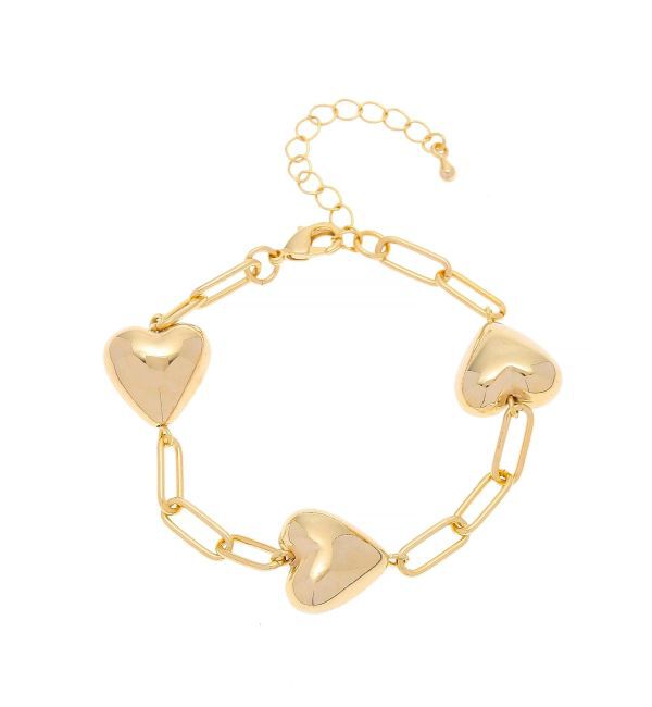 EVRIS「HEART MOTIFブレスレッド」|ブレスレット・バングル|ゴールド