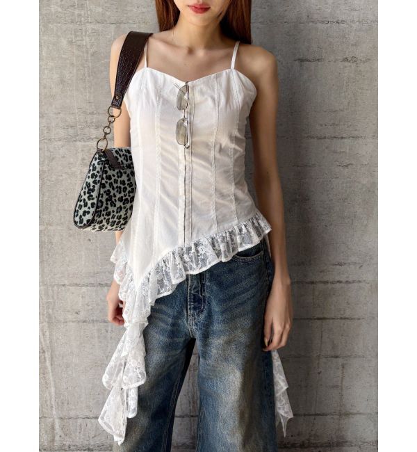 EVRIS「レースフリルキャミソール」|キャミソール|