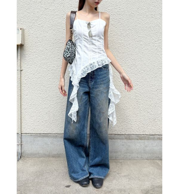 EVRIS「レースフリルキャミソール」|キャミソール|