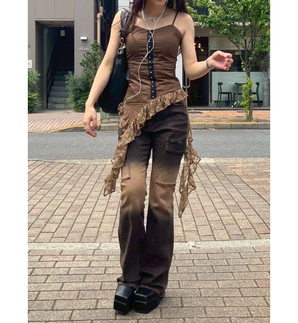 EVRIS「レースフリルキャミソール」|キャミソール|