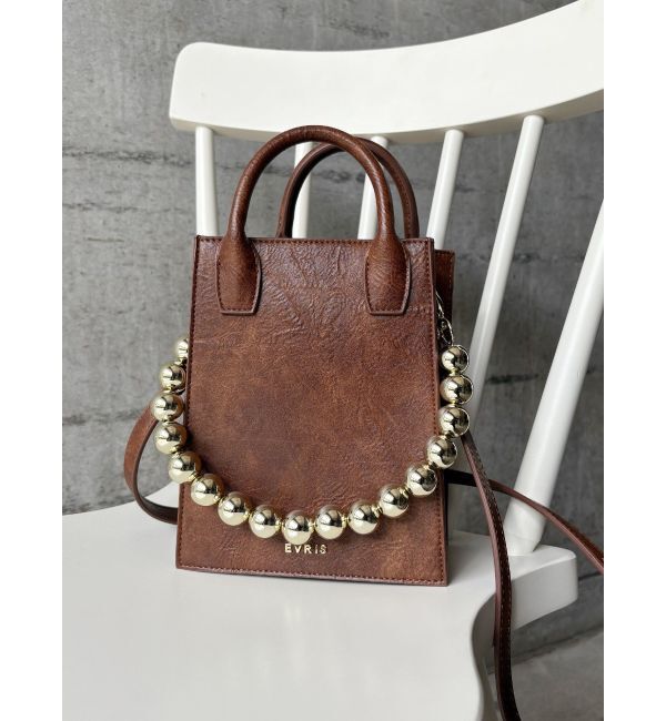 EVRIS「ボールチェーンモチーフスクエアショルダーBAG」|ショルダー・メッセンジャー|