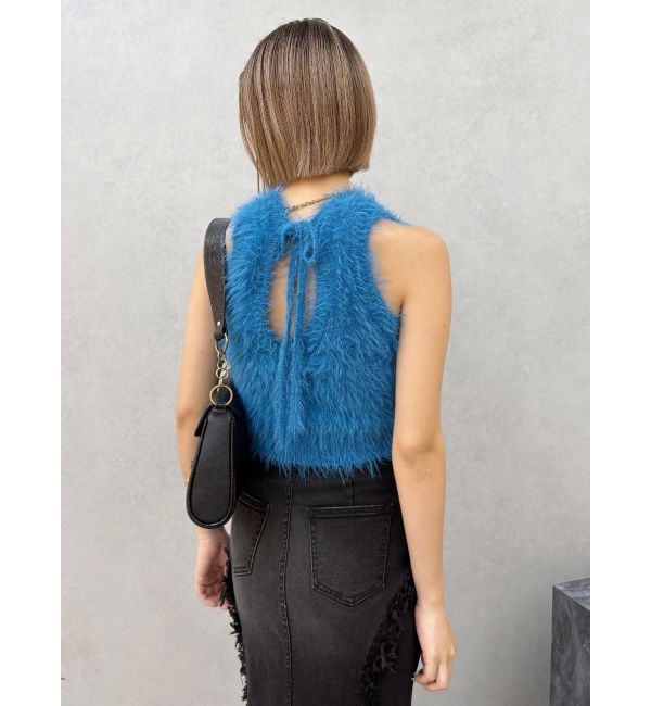 EVRIS「ファンシーヤーンノースリニットトップス」|タンクトップ|