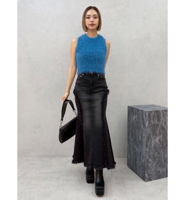 EVRIS「ファンシーヤーンノースリニットトップス」|タンクトップ|