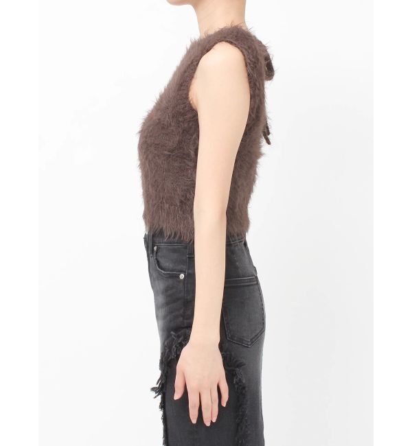 EVRIS「ファンシーヤーンノースリニットトップス」|タンクトップ|