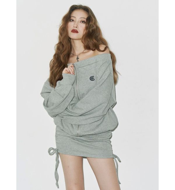 EVRIS「サイドギャザースウェットミニスカート【セットアップ着用可能】」|スカート|