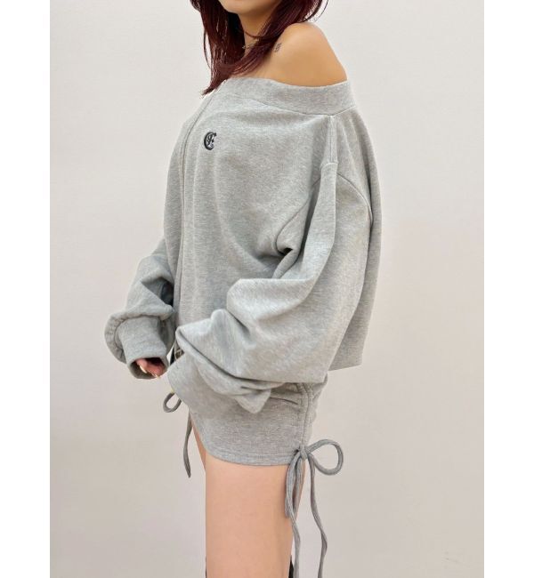 EVRIS「サイドギャザースウェットミニスカート【セットアップ着用可能】」|スカート|