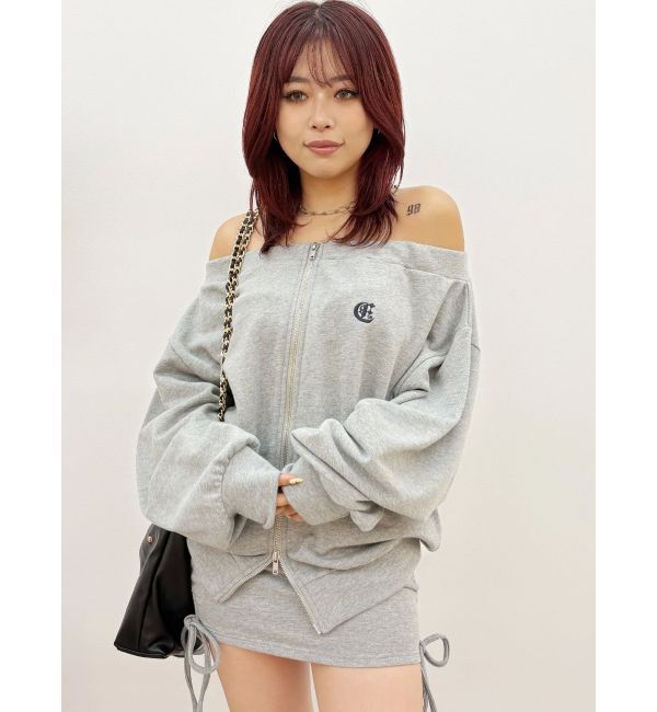 EVRIS「サイドギャザースウェットミニスカート【セットアップ着用可能】」|スカート|