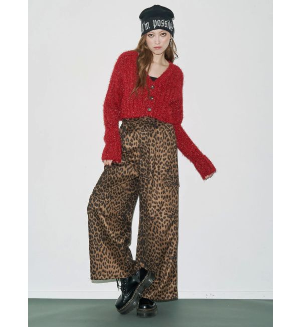 EVRIS「フェザーラメニットショートカーディガン」|カーディガン|