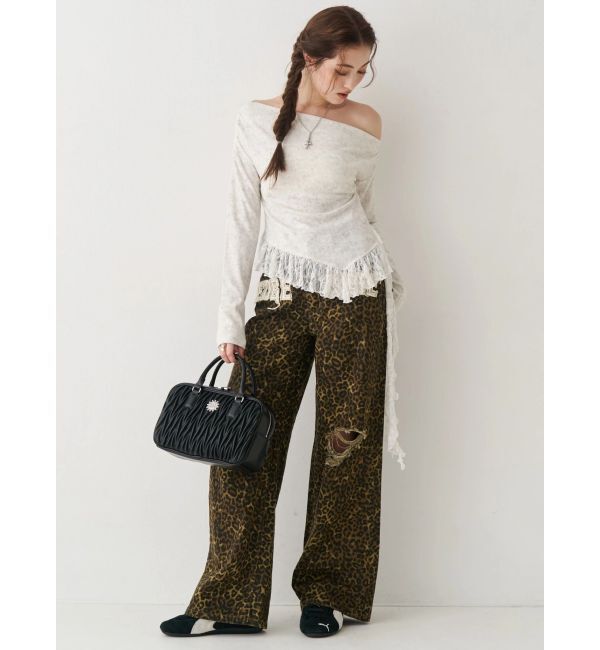 EVRIS「レースドッキングアシンメトリートップス」|Tシャツ・カットソー|