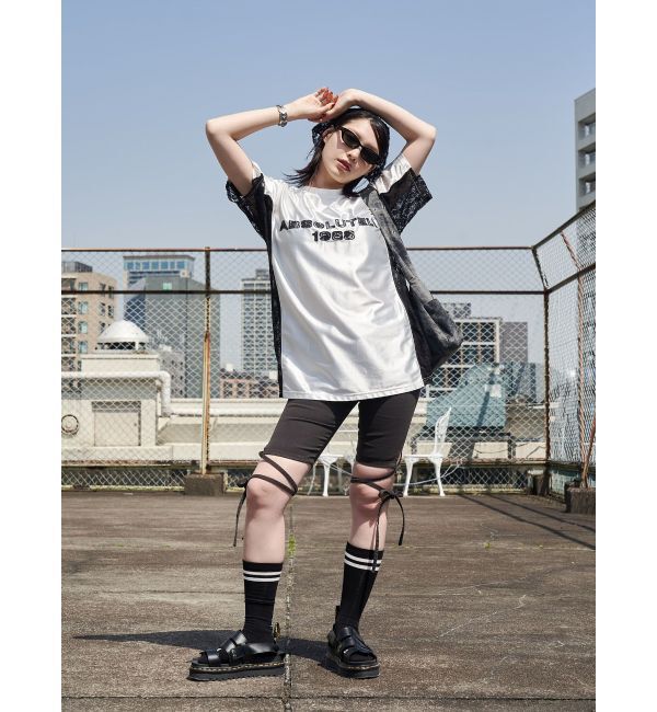 jouetie「ストレッチデニムバイカーパンツ」|デニム|