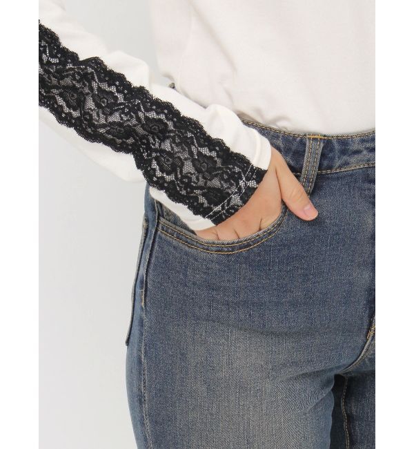 jouetie「ストレッチデニムバイカーパンツ」|デニム|