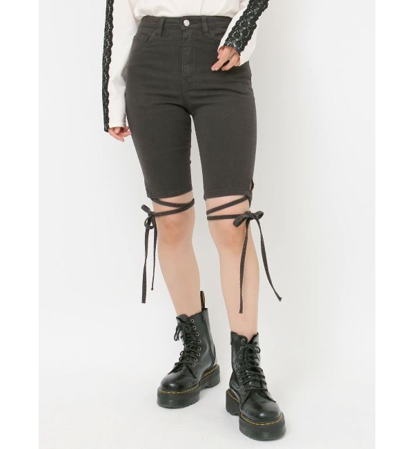 jouetie「ストレッチデニムバイカーパンツ」|デニム|