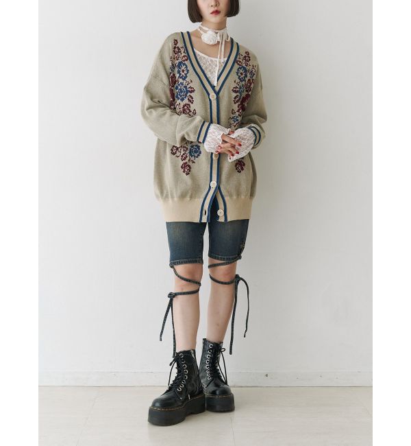 jouetie「ストレッチデニムバイカーパンツ」|デニム|