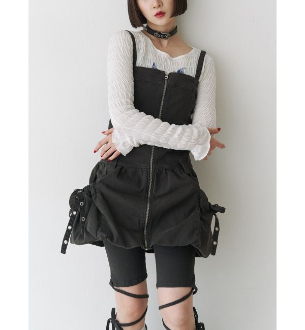 jouetie「ストレッチデニムバイカーパンツ」|デニム|