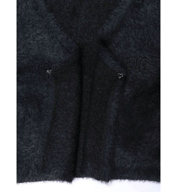 GYDA「Symmetry GYDA embroideryシャギーニットカーディガン【SETUP着用可】」|カーディガン|