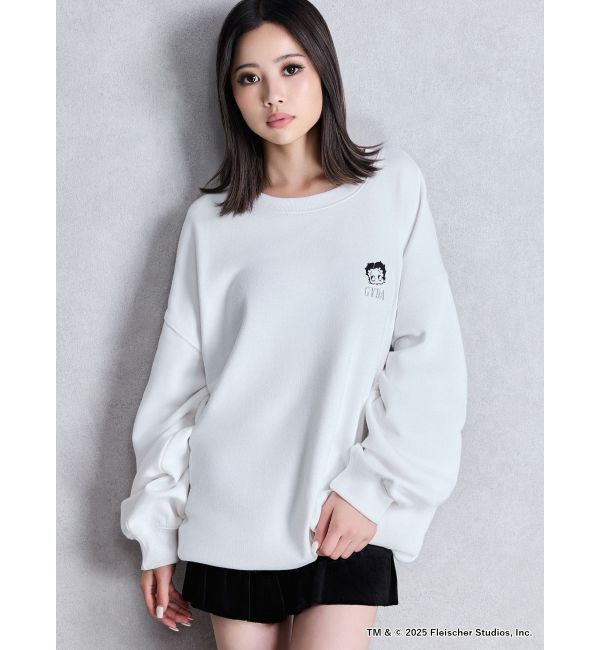 GYDA「BETTY&times;GYDA GLITTER embroideryプルオーバー」|スウェット・ジャージ|