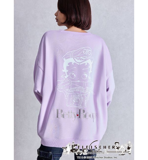GYDA「BETTY&times;GYDA GLITTER embroideryプルオーバー」|スウェット・ジャージ|パープル