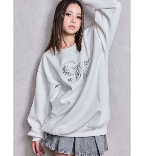 GYDA「GY bijouプルオーバー」|スウェット・ジャージ|オフホワイト