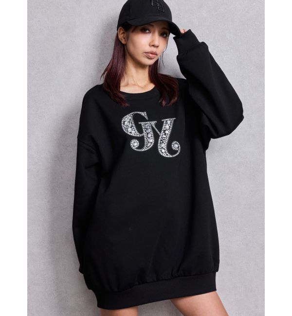 GYDA「GY bijouプルオーバー」|スウェット・ジャージ|ブラック