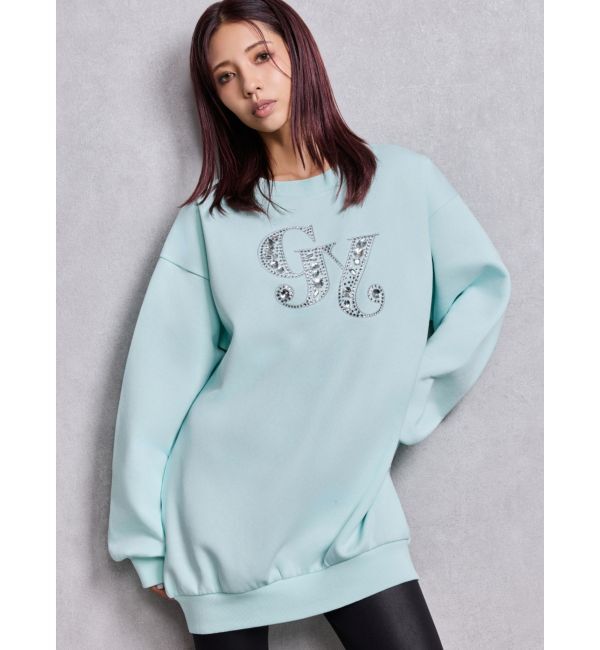GYDA「GY bijouプルオーバー」|スウェット・ジャージ|ミントグリーン
