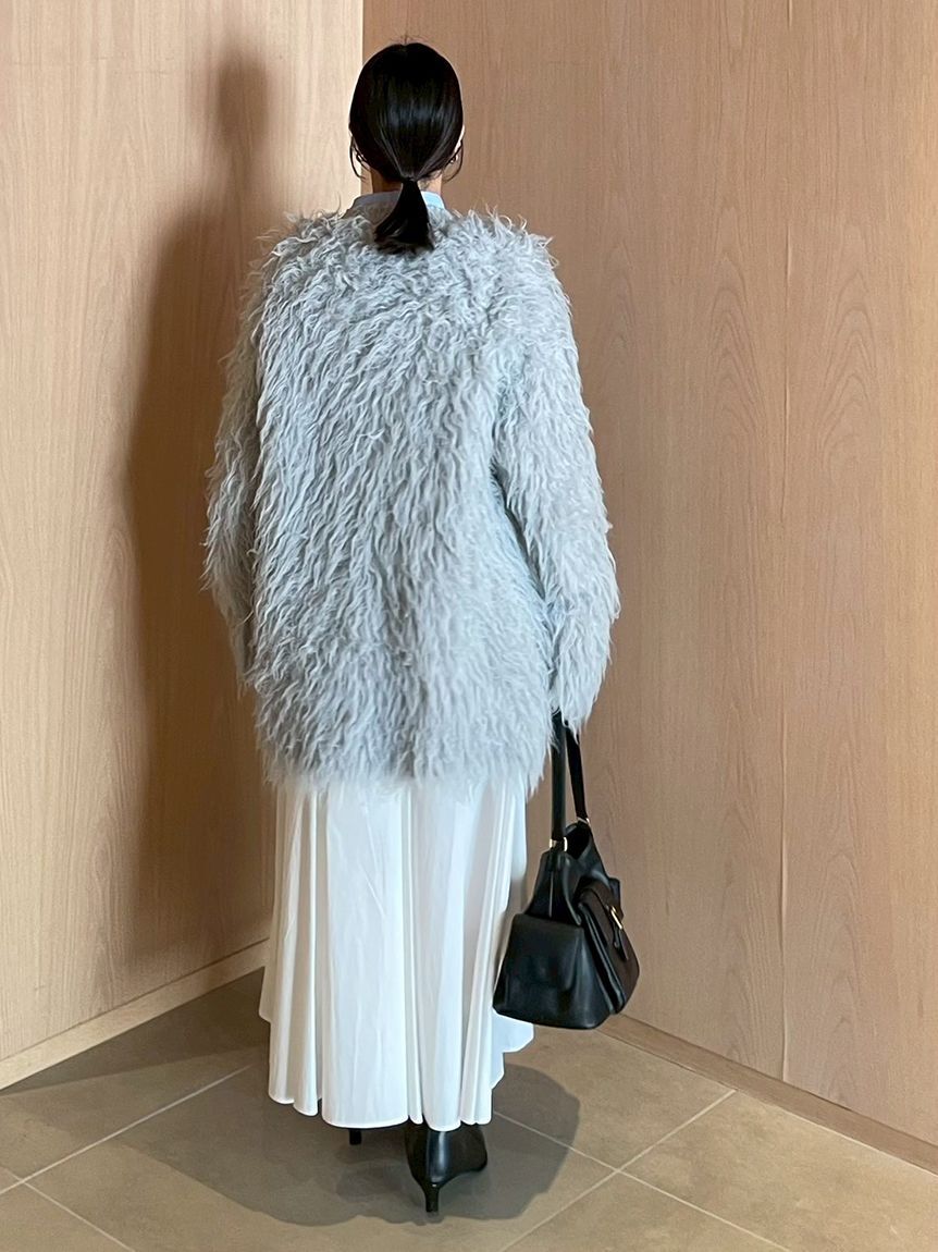 Mila Owen「スコッチ釦シャギーニットカーディガン」|カーディガン|