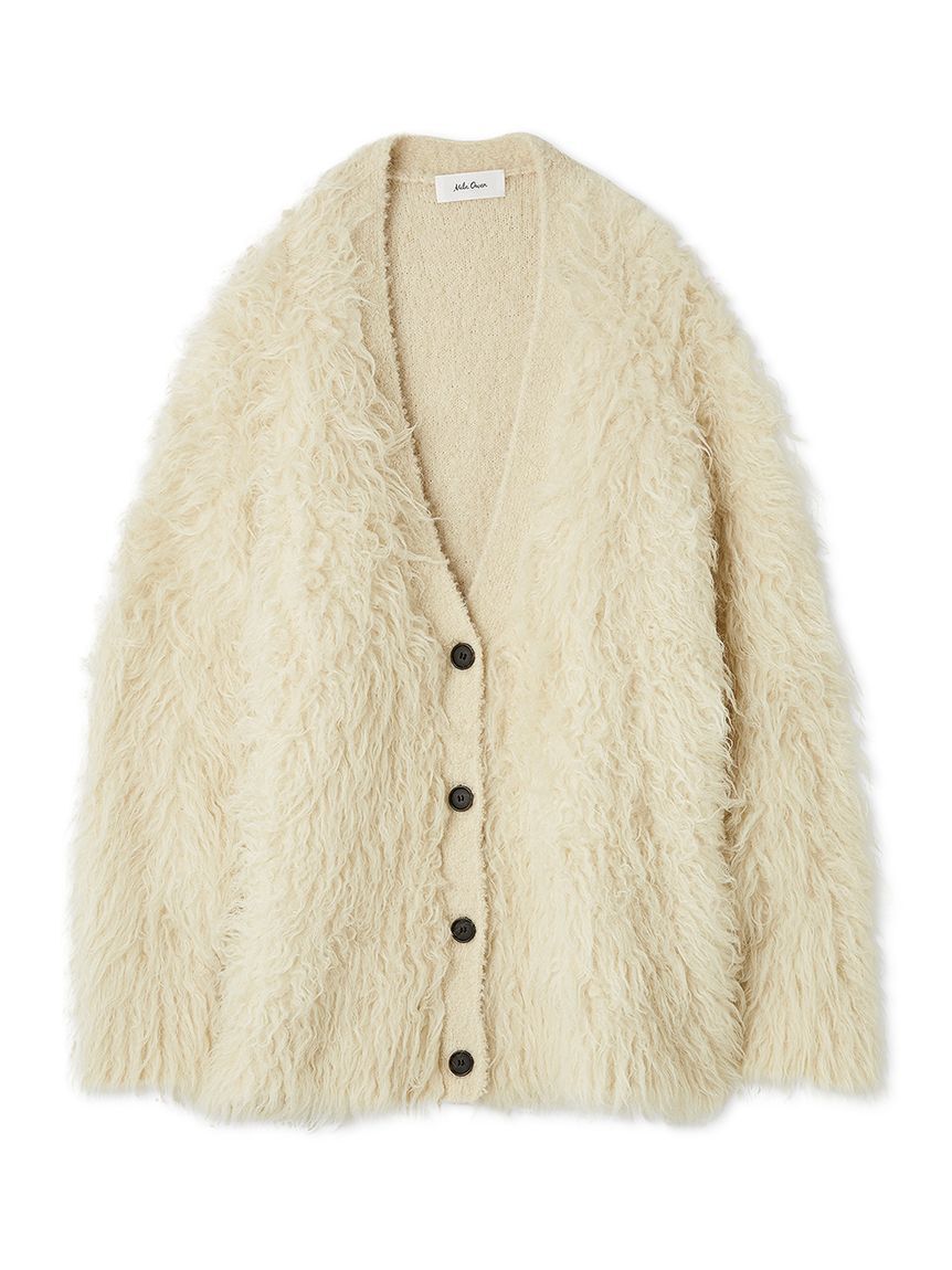 Mila Owen「スコッチ釦シャギーニットカーディガン」|カーディガン|