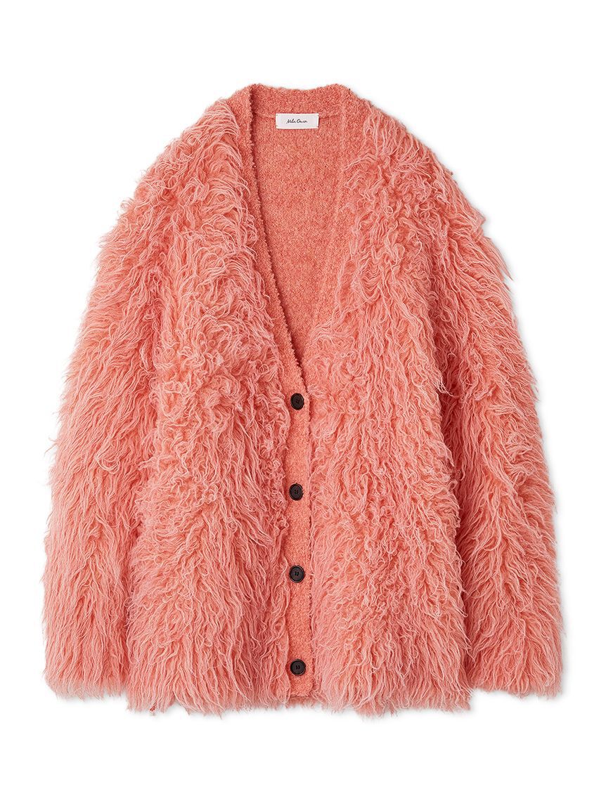 Mila Owen「スコッチ釦シャギーニットカーディガン」|カーディガン|