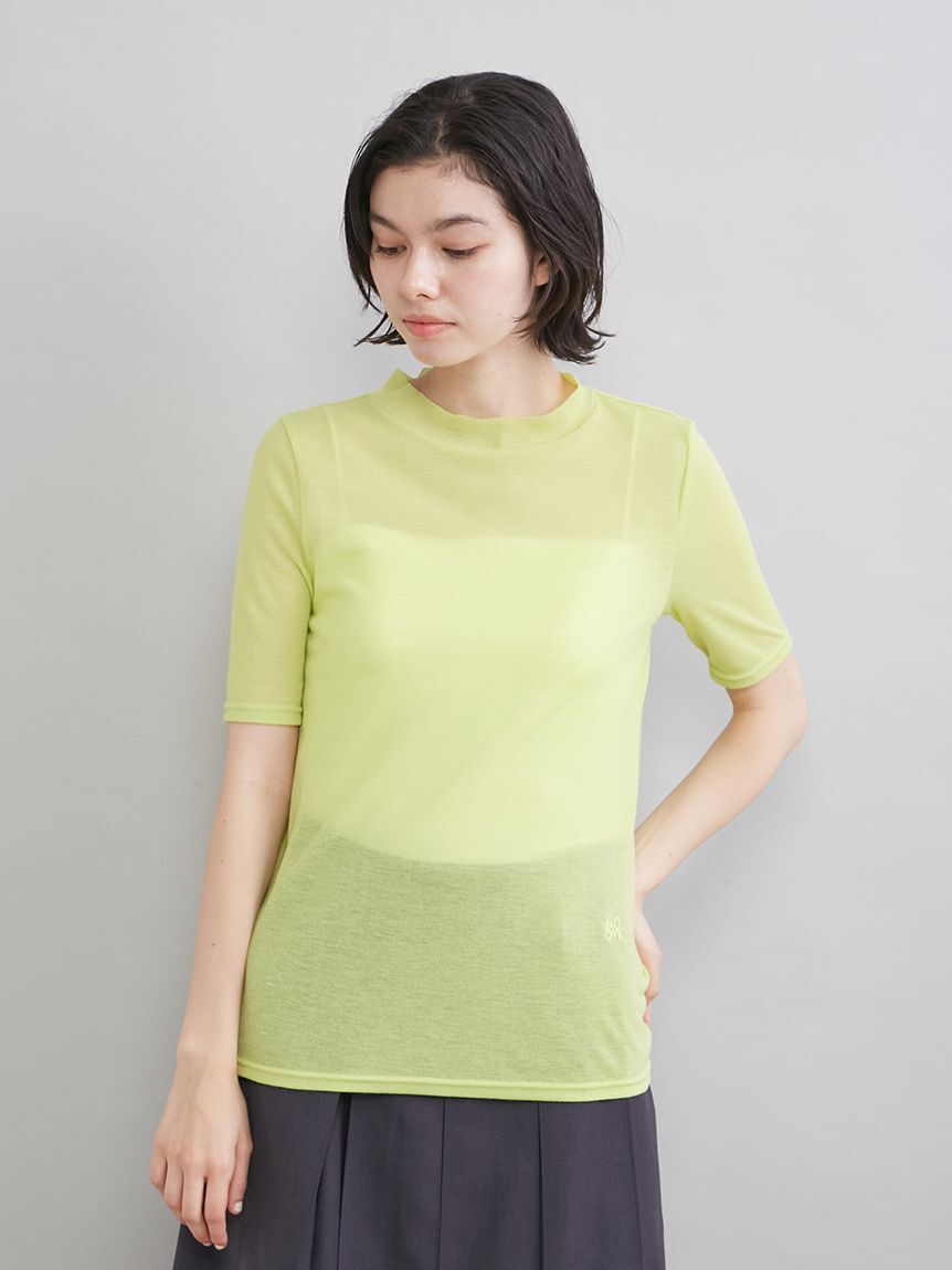 Mila Owen「ウールテンセルハーフスリーブシアーＴ」|Tシャツ・カットソー|