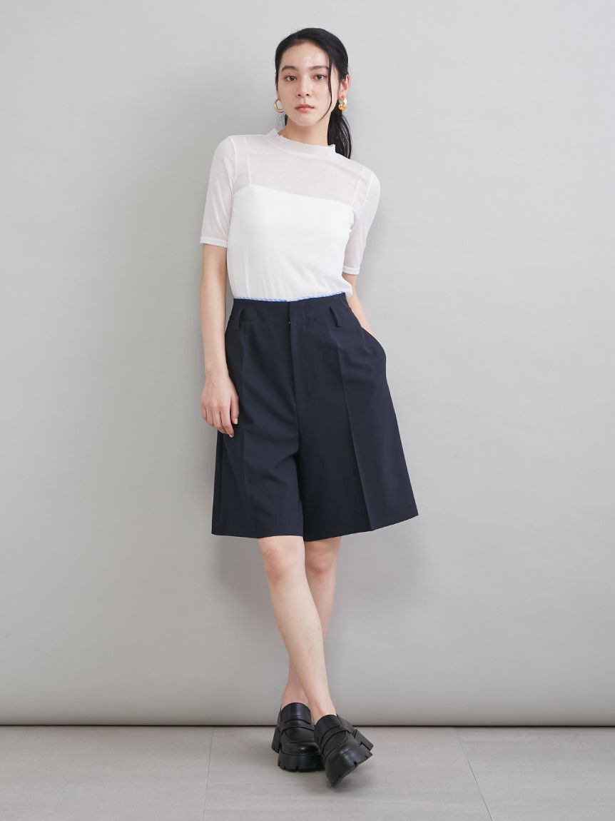 Mila Owen「ウールテンセルハーフスリーブシアーＴ」|Tシャツ・カットソー|