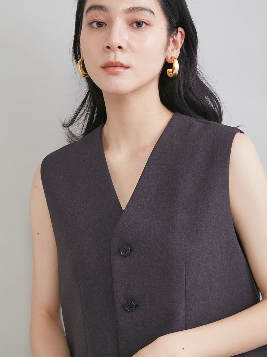 Mila Owen「後ろバックル付きベスト」|ベスト・ジレ|