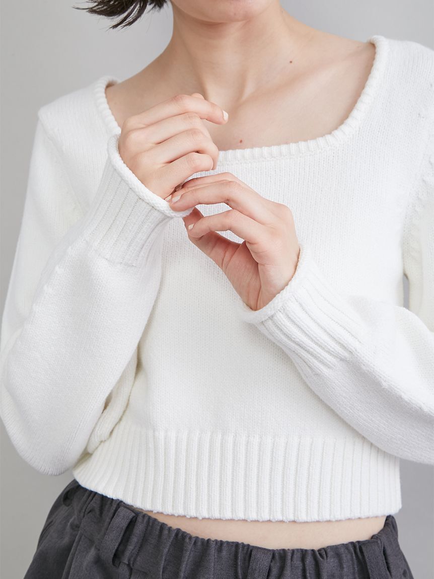 Mila Owen「スクエアネックニット」|ニット・セーター|