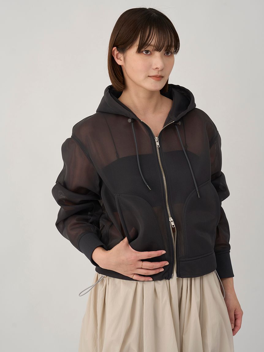 emmi atelier「シアーダンボールジップフーディーブルゾン」|ブルゾン・スタジャン|