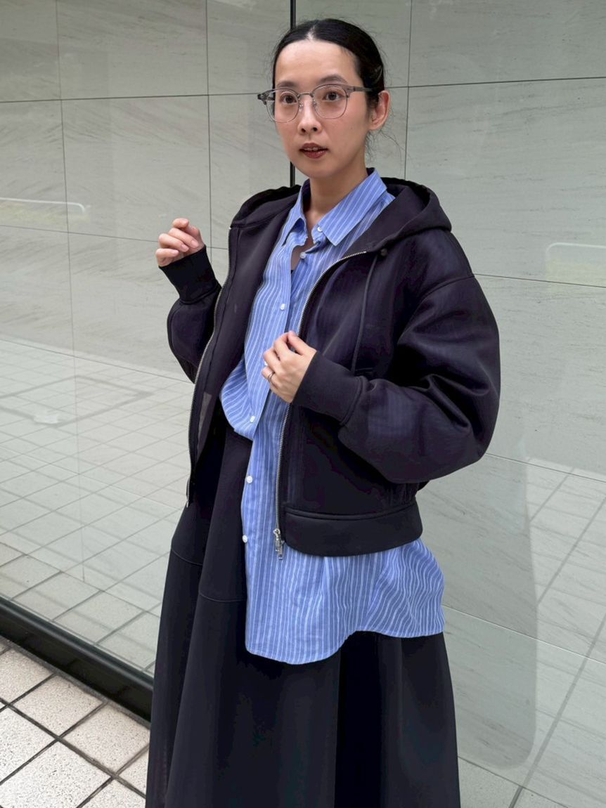 emmi atelier「シアーダンボールジップフーディーブルゾン」|ブルゾン・スタジャン|