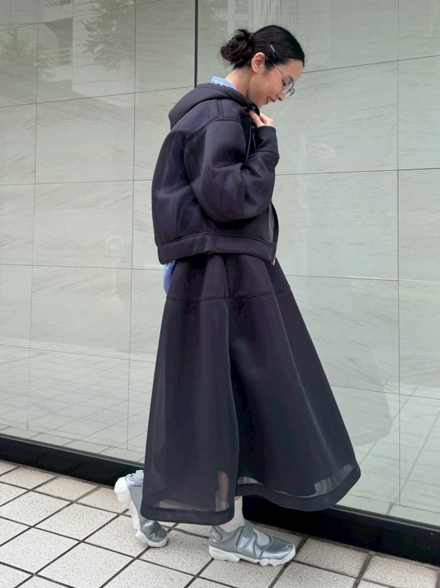 emmi atelier「シアーダンボールジップフーディーブルゾン」|ブルゾン・スタジャン|