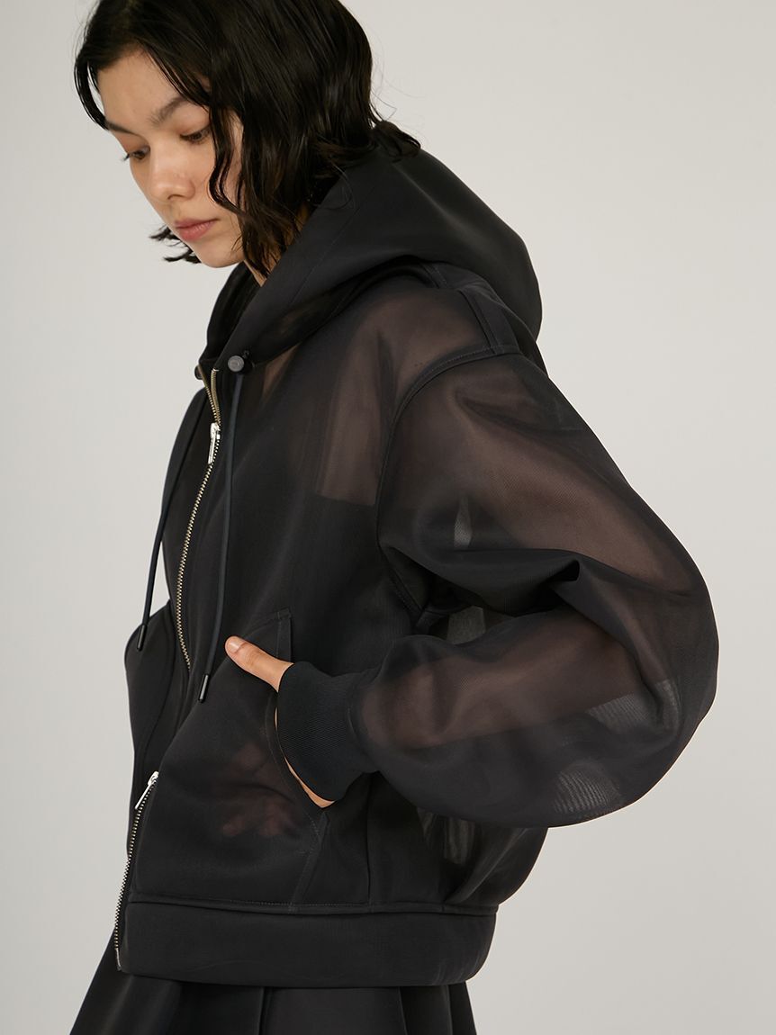 emmi atelier「シアーダンボールジップフーディーブルゾン」|ブルゾン・スタジャン|