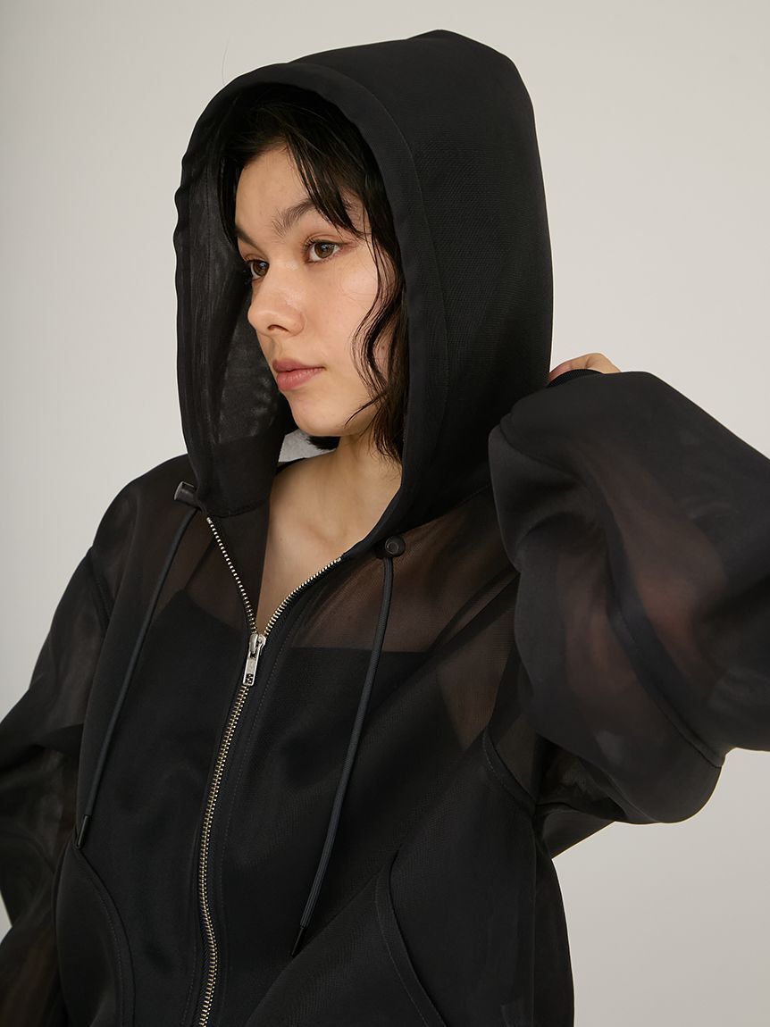 emmi atelier「シアーダンボールジップフーディーブルゾン」|ブルゾン・スタジャン|