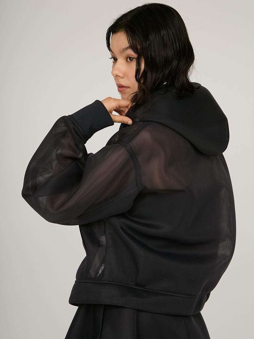 emmi atelier「シアーダンボールジップフーディーブルゾン」|ブルゾン・スタジャン|