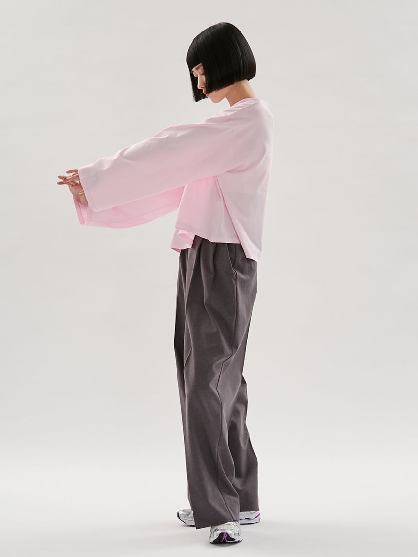 emmi atelier「emmiロゴクルーネックロングTシャツ」|Tシャツ・カットソー|