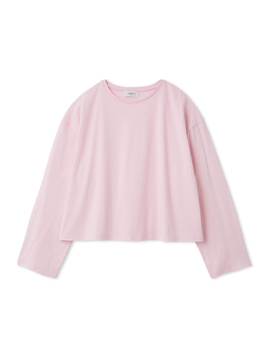 emmi atelier「emmiロゴクルーネックロングTシャツ」|Tシャツ・カットソー|
