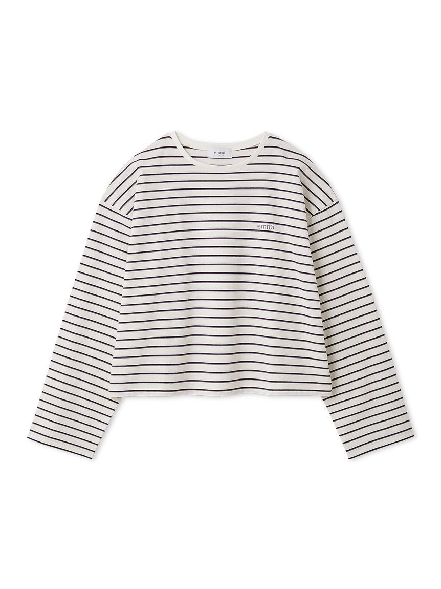 emmi atelier「emmiロゴクルーネックロングTシャツ」|Tシャツ・カットソー|