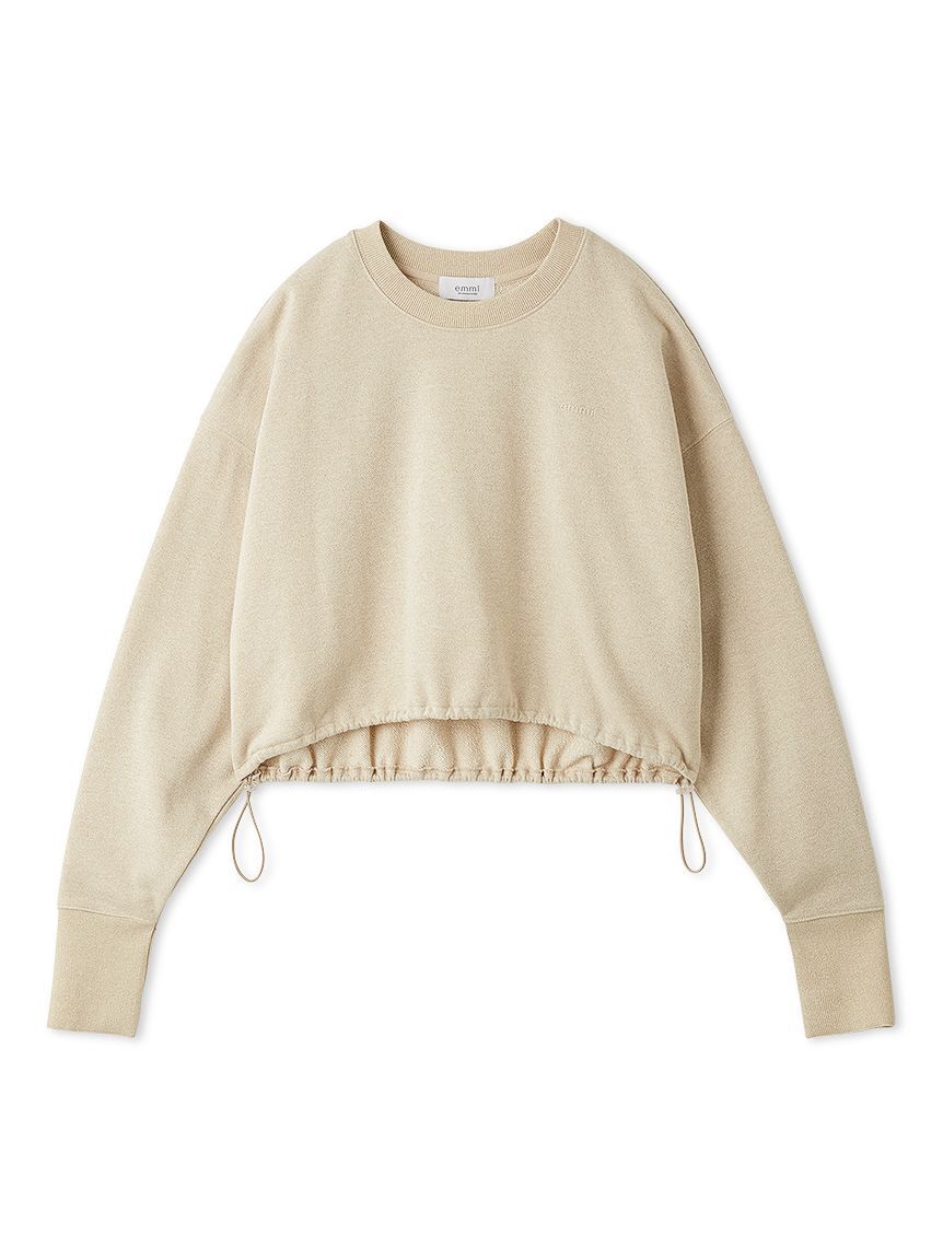 emmi atelier「ラメ裏毛クロップドプルオーバー」|Tシャツ・カットソー|
