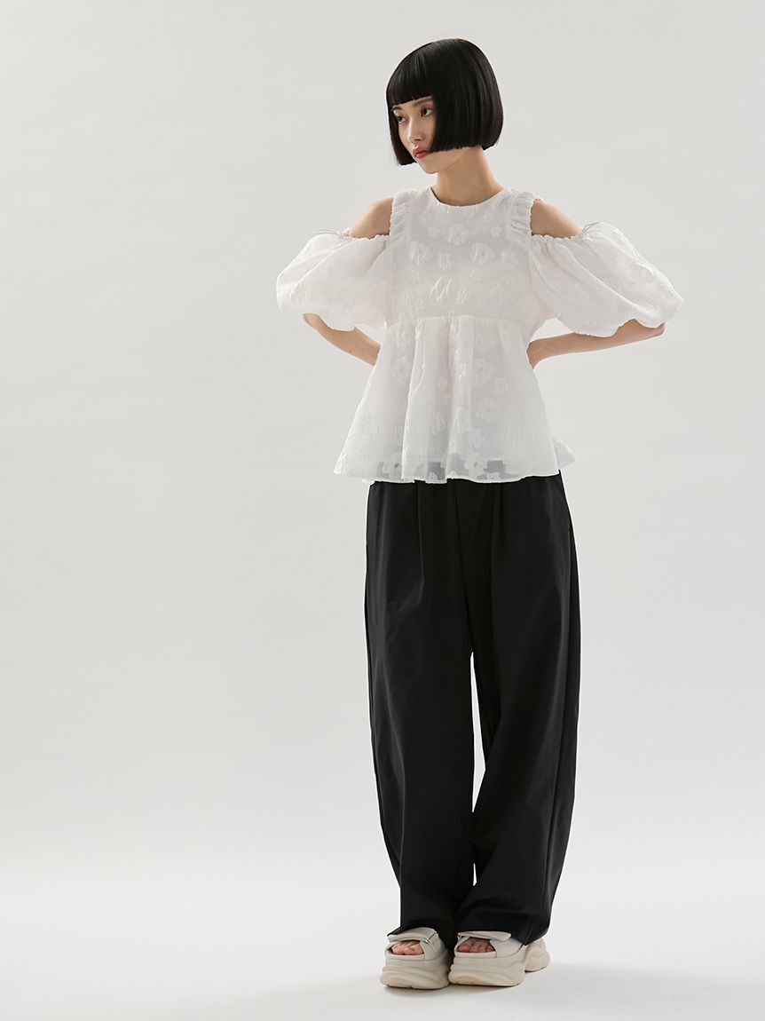 emmi atelier「【Movique】アクティブイージーパンツ/撥水/UVカット/接触冷感」|チノ|