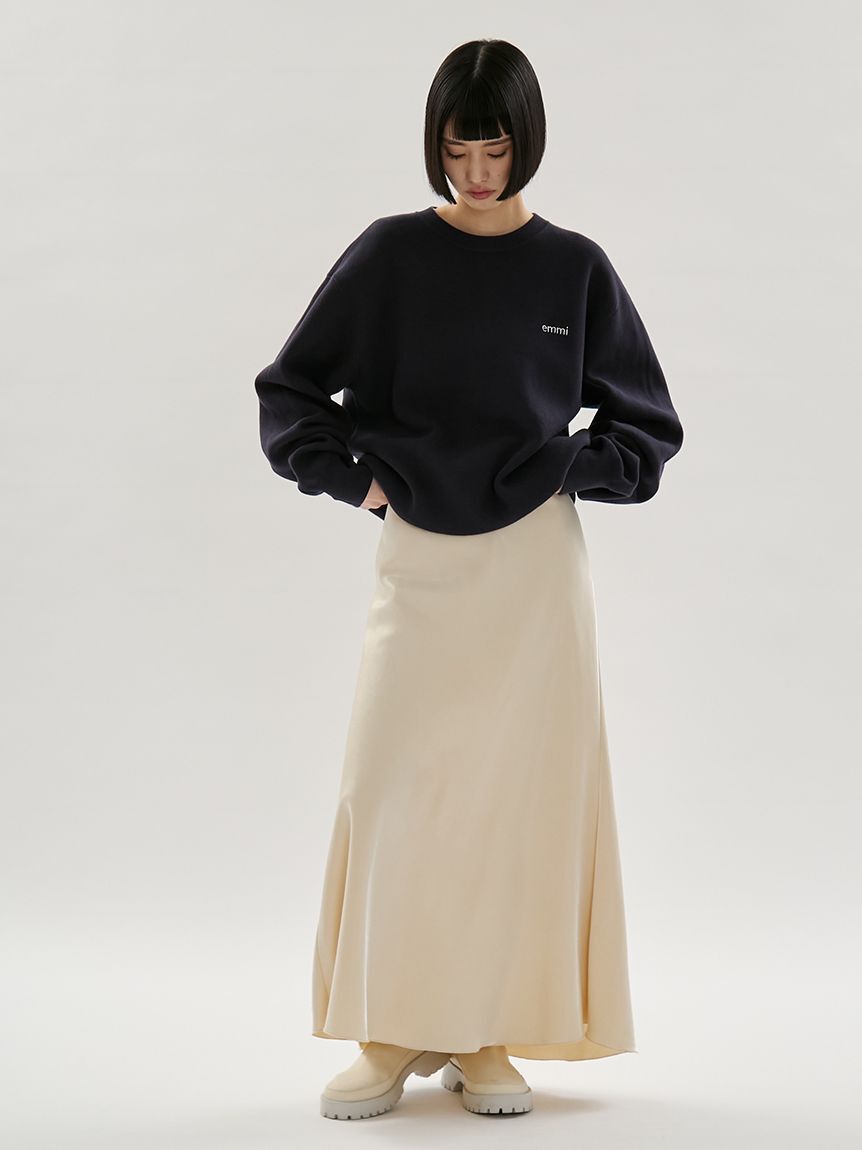 emmi atelier「emmiロゴミラノリブトップス」|ニット・セーター|